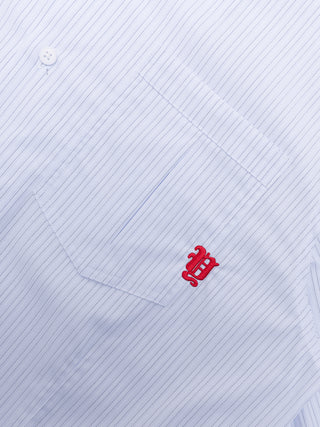 Blue Cuban Collar Shirt